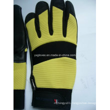 Black Leather Glove-Cow Grain Leather Glove-Work Glove-Industrial Glove-Labor Glove